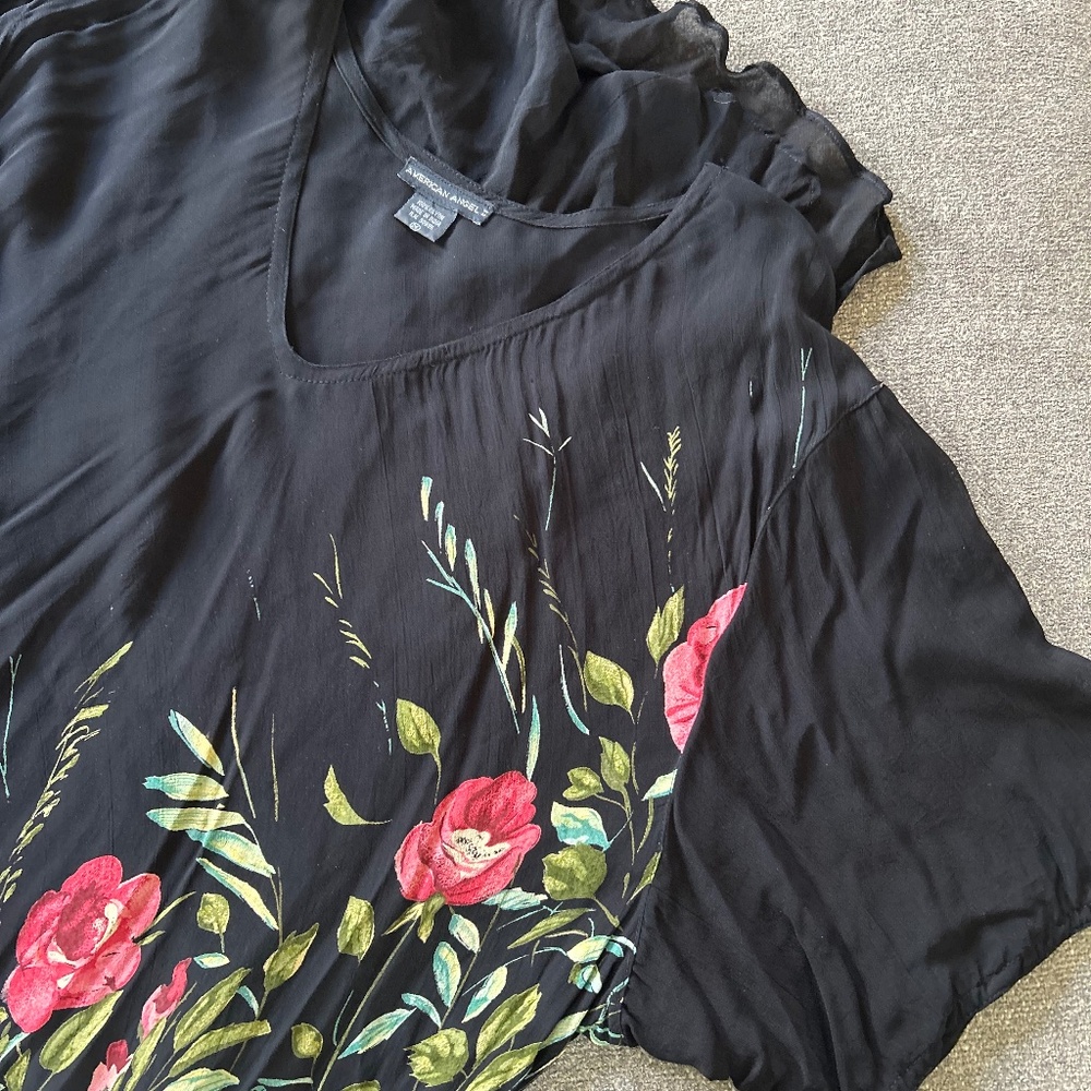 🎃Beautiful Long Sheer Floral Mumu Cover Up